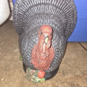Vintage Ceramic Mold Turkey Table Statue, Thanksgiving Decor, Thanksgiving Turke